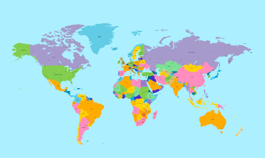 bản đồ thế giới vector
